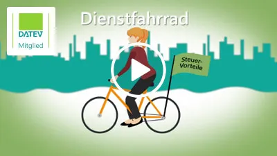 Fahrrad vor dem Firmengebäude